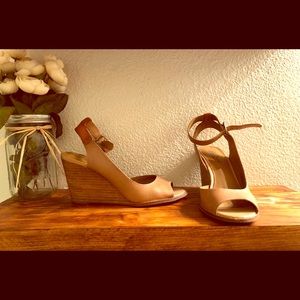 Lucky Brand Peep Toe Wedge Sandal